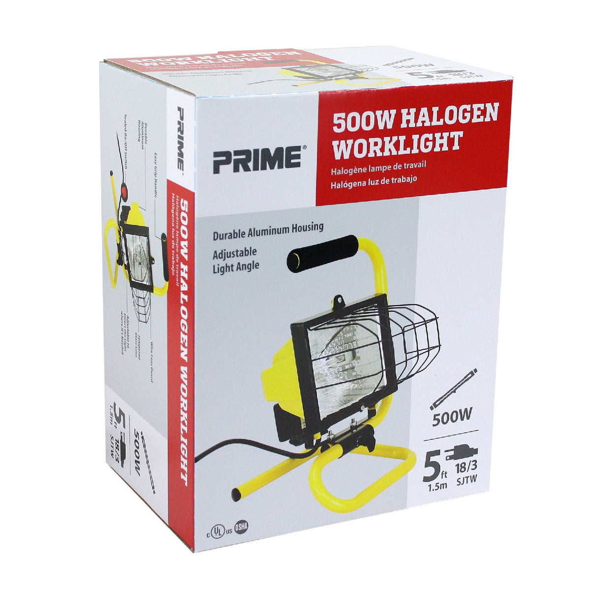PROJECT SOURCE Halogen Portable Work Lamp - 500 W - 13 3/8 XG-1009-Y