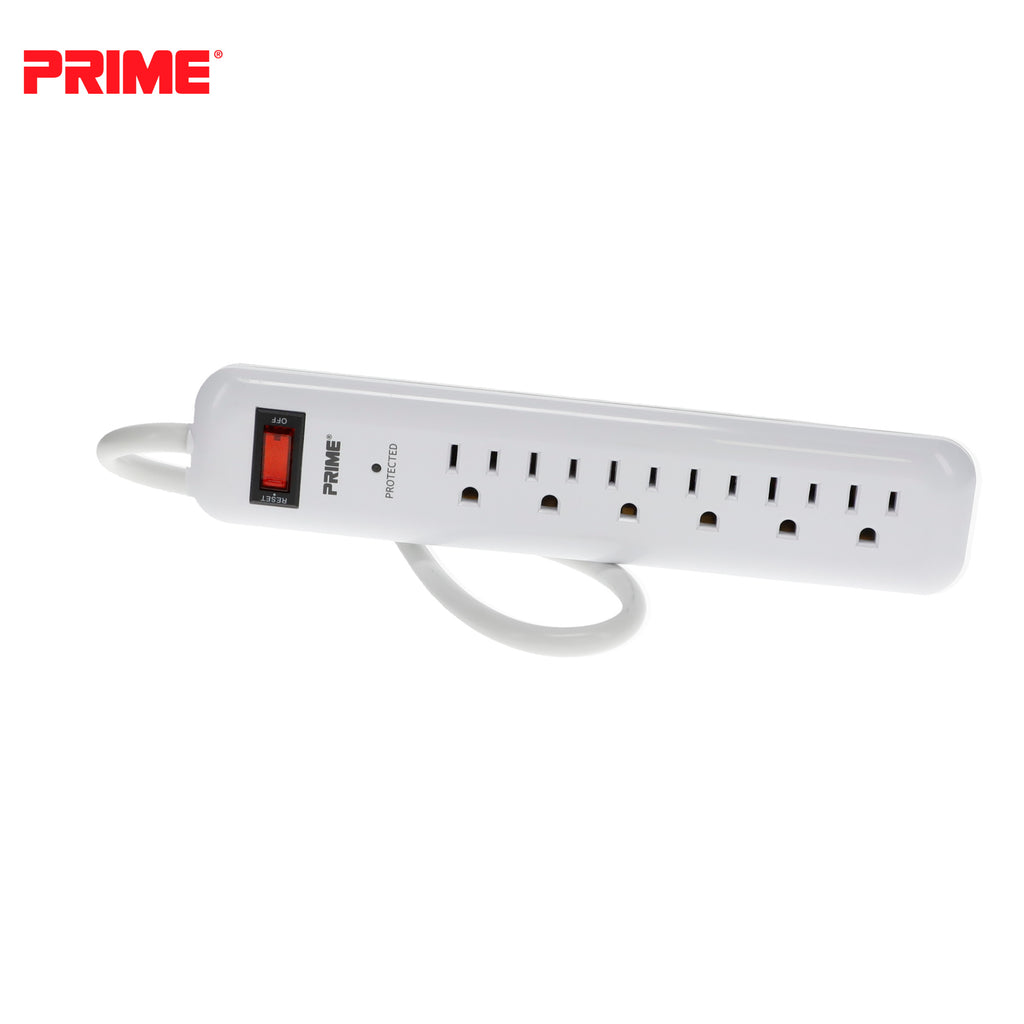 6-Outlet 400 Joule <br />Surge Protector w/1.5ft Cord