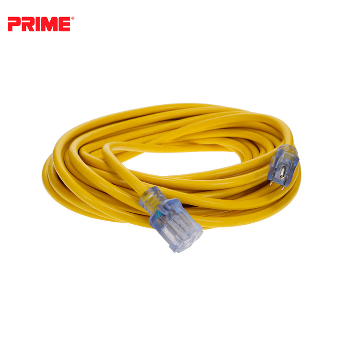 SOUTHWIRE, 12/3 SJTW 50' YELLOW OUTDOOR EXTENSION CORD WITH POWER