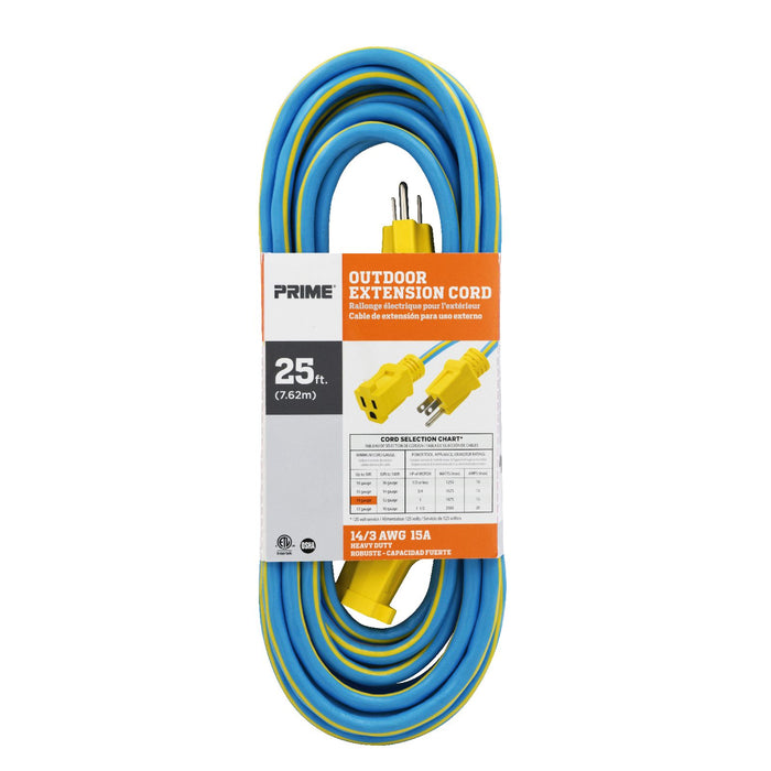thumbnail image 2 of 25ft/50ft 14/3 SJTW Heavy Duty Extension Cord – Outdoor, Yellow, 120V, 6-10A, 1500-2000W 2 of 5