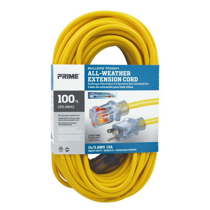 100ft 14/3 SJTOW Bulldog Tough® Oil Resistant Extension Cord — Prime Wire &  Cable Inc.