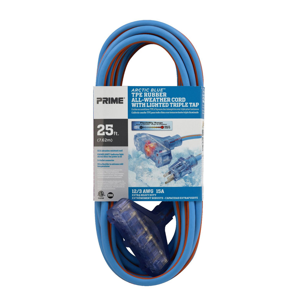 UltraPro 25 Ft Outdoor Extension Cord 3 Outlet Extender Essentials UltraPro 25 Ft Outdoor Extension Cord 3 Outlet Extender Essentials