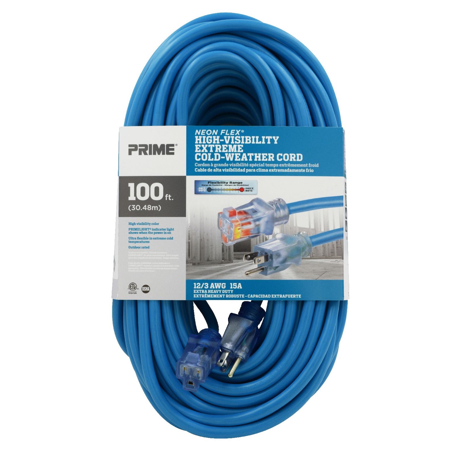 Prime Wire & Cable EC870615 – 15 Fuß (4,5 M) 16/2 SPT-2 Fernschalterkabel, Weiß, Für Lampen & Ventilatoren