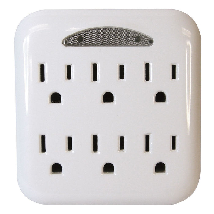 6-Outlet Power Tap w/Photocell Nightlight — Prime Wire & Cable Inc.