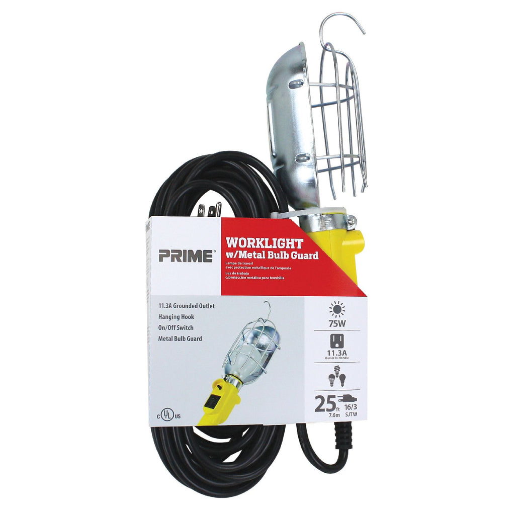 75 Watt Metal Guard Work Light w/25ft Cord — Prime Wire & Cable Inc.